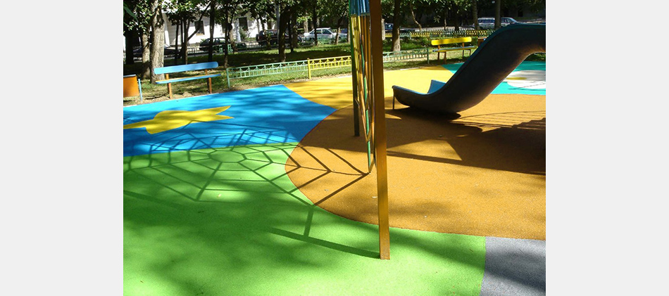 детская площадка с модульным покрытием